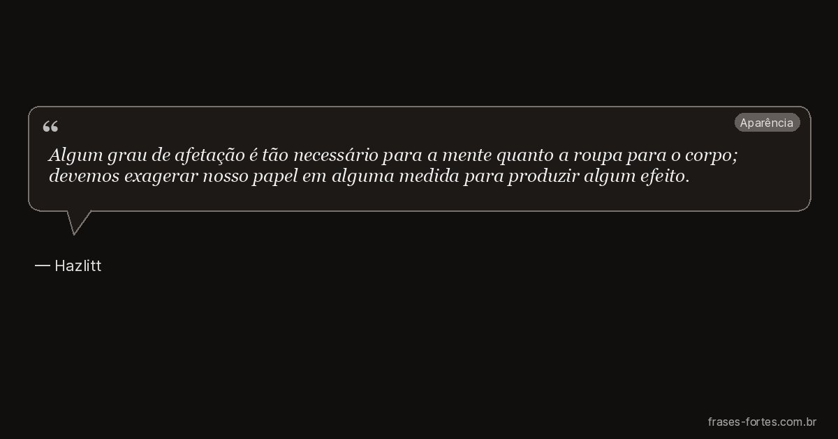 Frase de Hazlitt