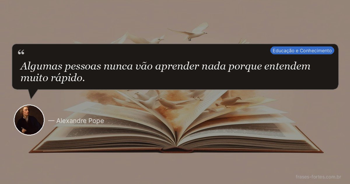 Frase de Alexandre Pope