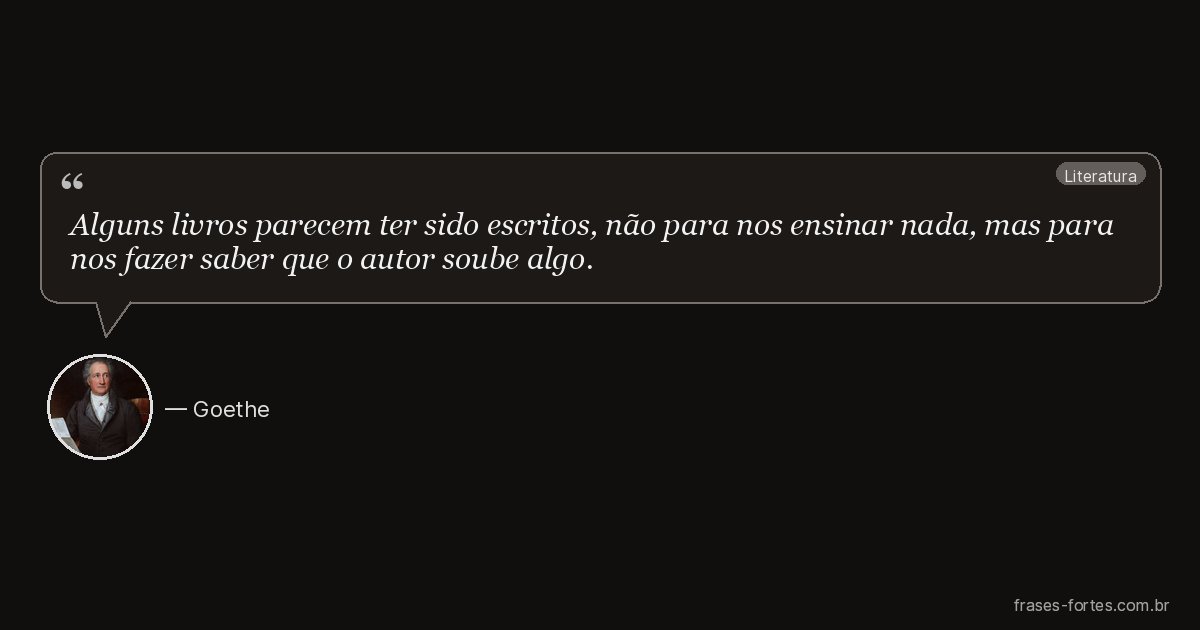 Frase de Goethe
