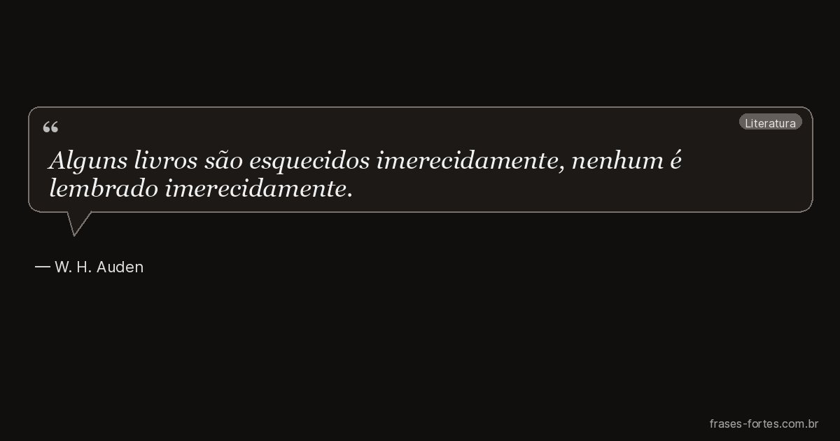 Frase de W. H. Auden