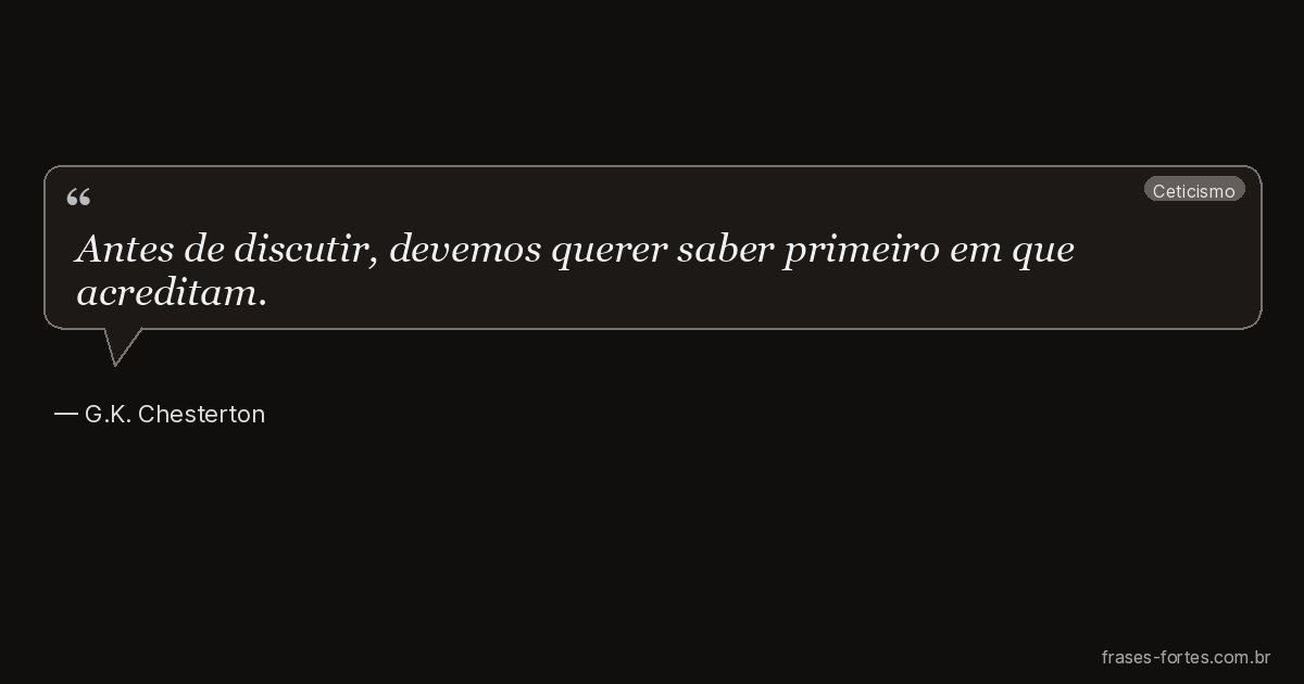 Frase de G.K. Chesterton
