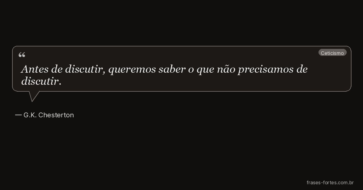 Frase de G.K. Chesterton