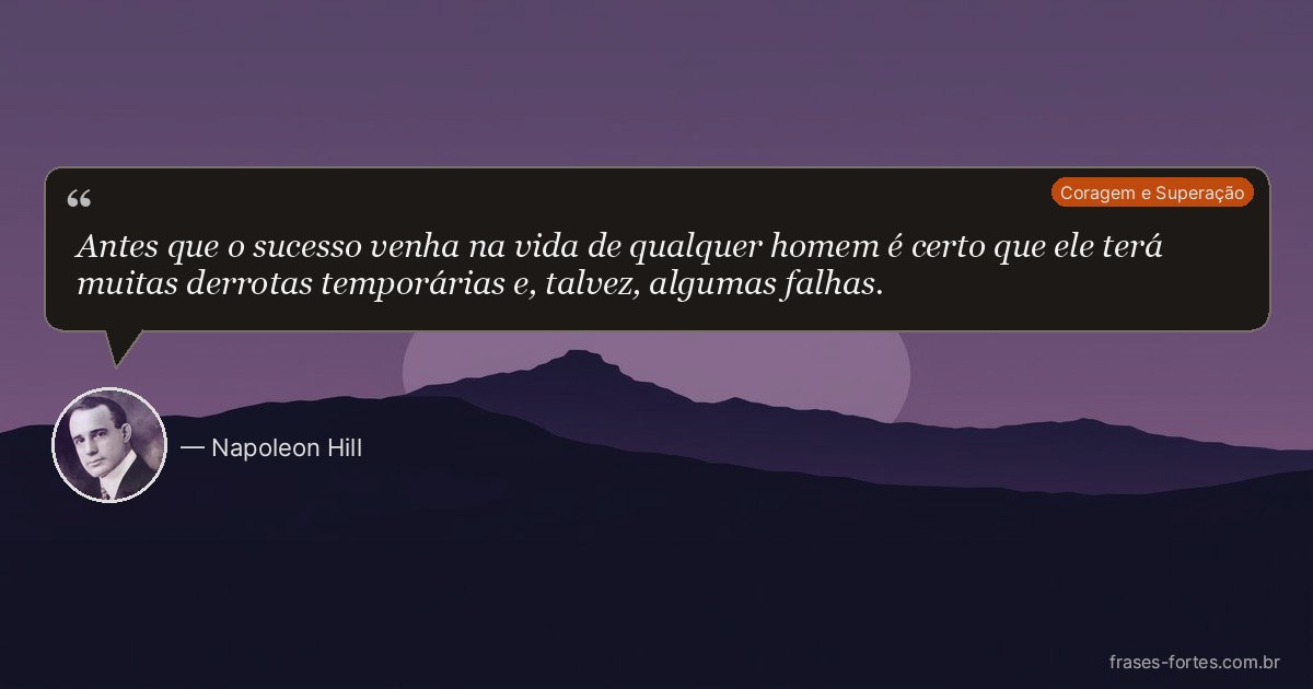 Frase de Napoleon Hill
