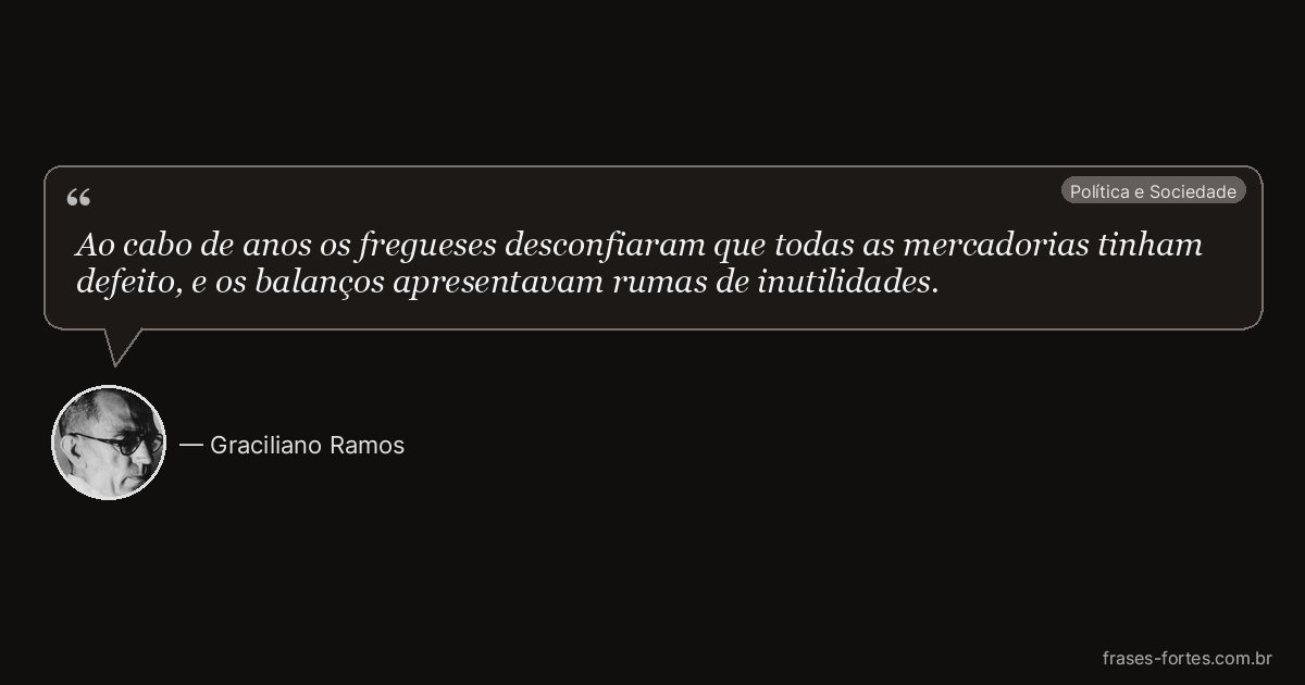 Frase de Graciliano Ramos