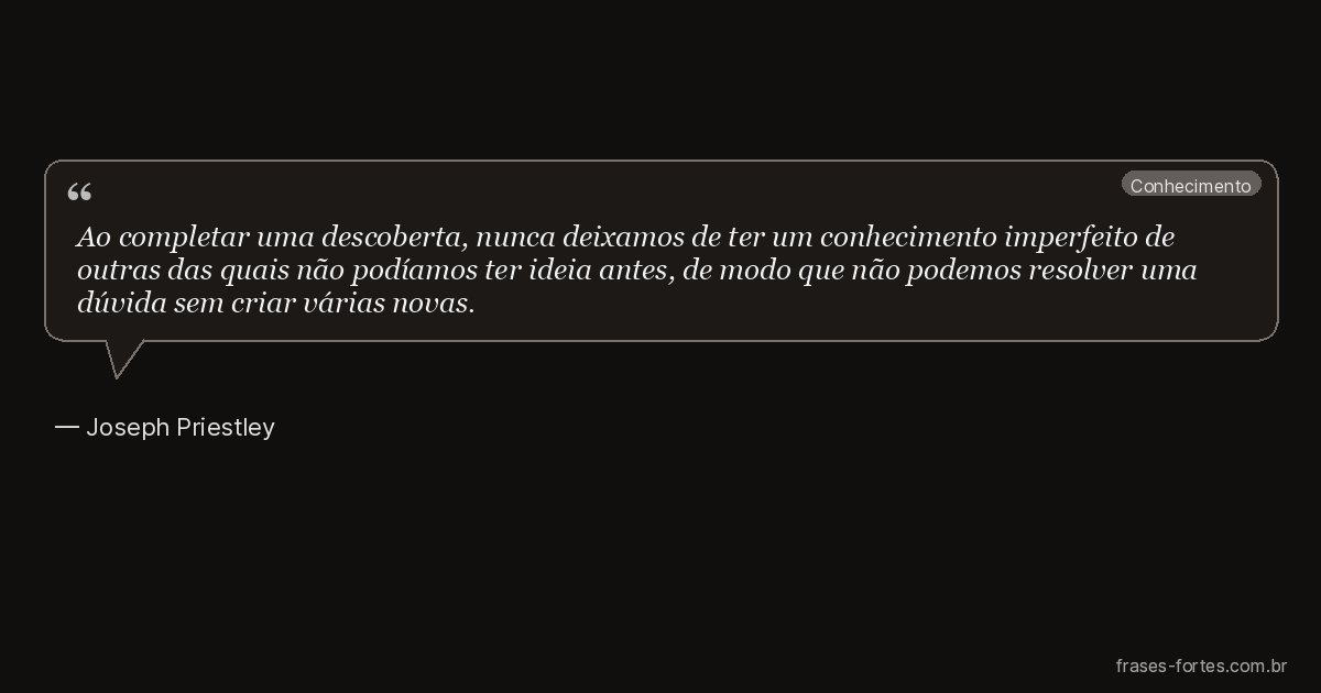 Frase de Joseph Priestley