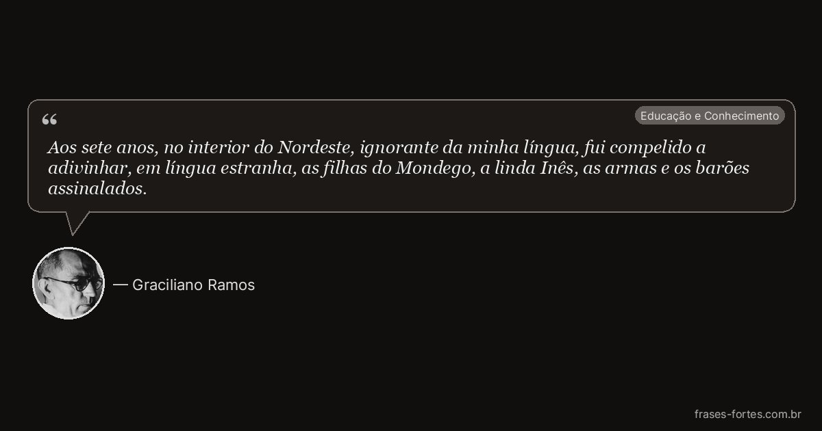 Frase de Graciliano Ramos