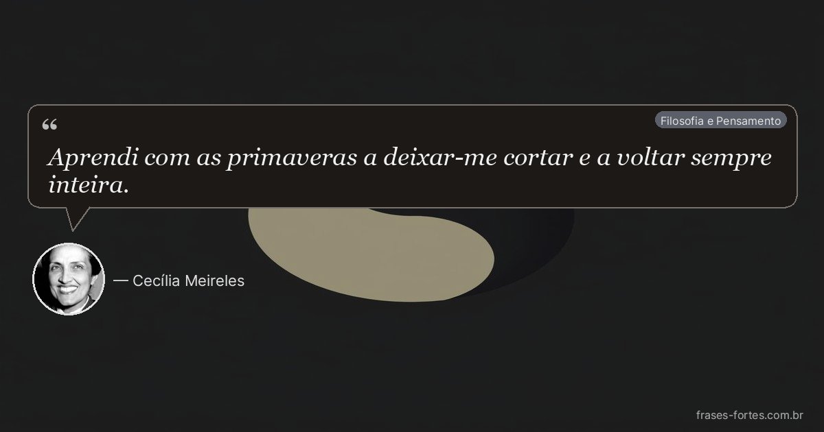 Frase de Cecília Meireles