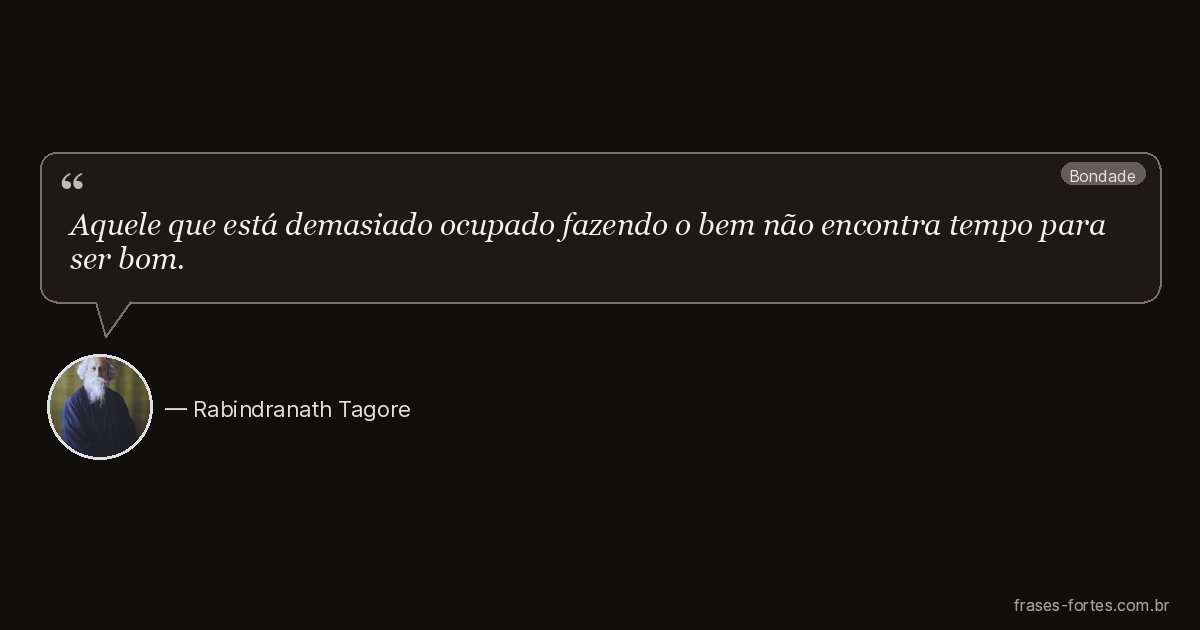 Frase de Rabindranath Tagore