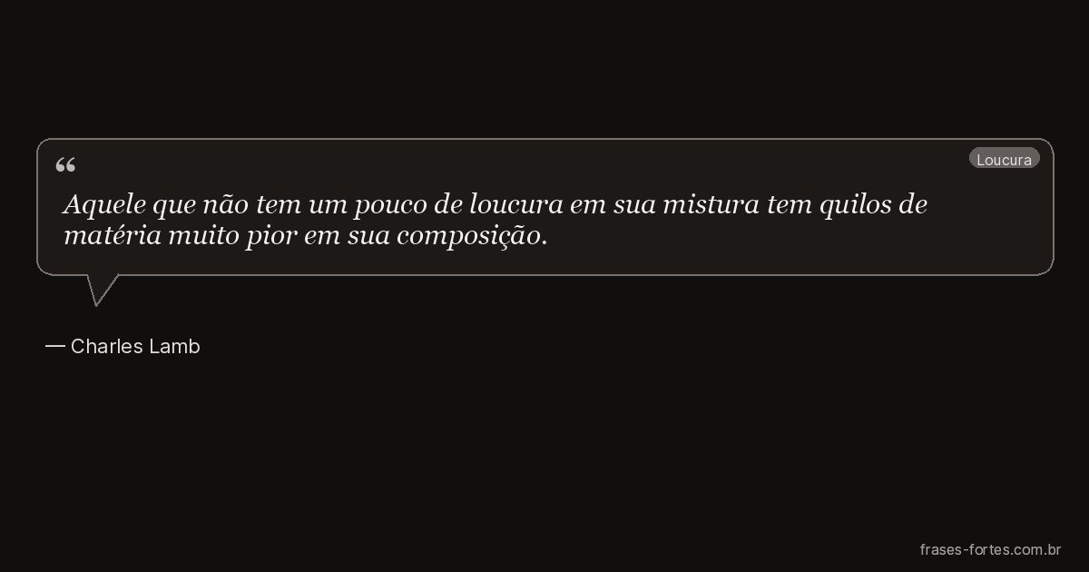 Frase de Charles Lamb