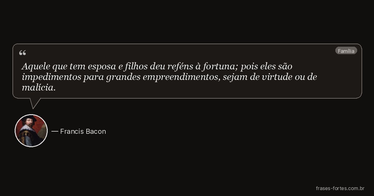 Frase de Francis Bacon
