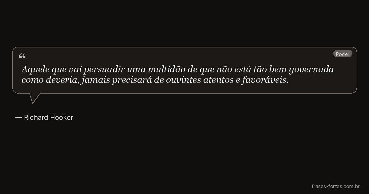 Frase de Richard Hooker