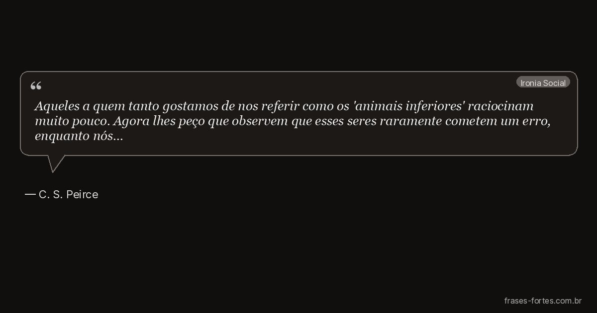 Frase de C. S. Peirce