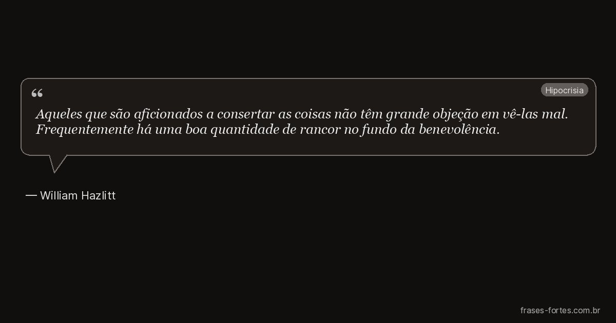 Frase de William Hazlitt