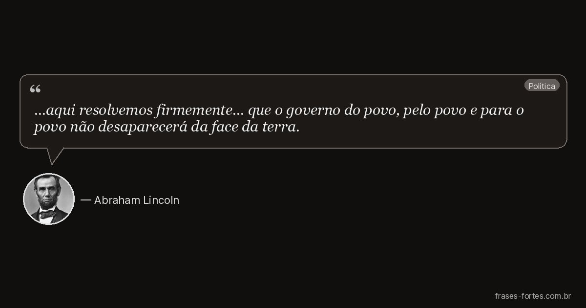 Frase de Abraham Lincoln
