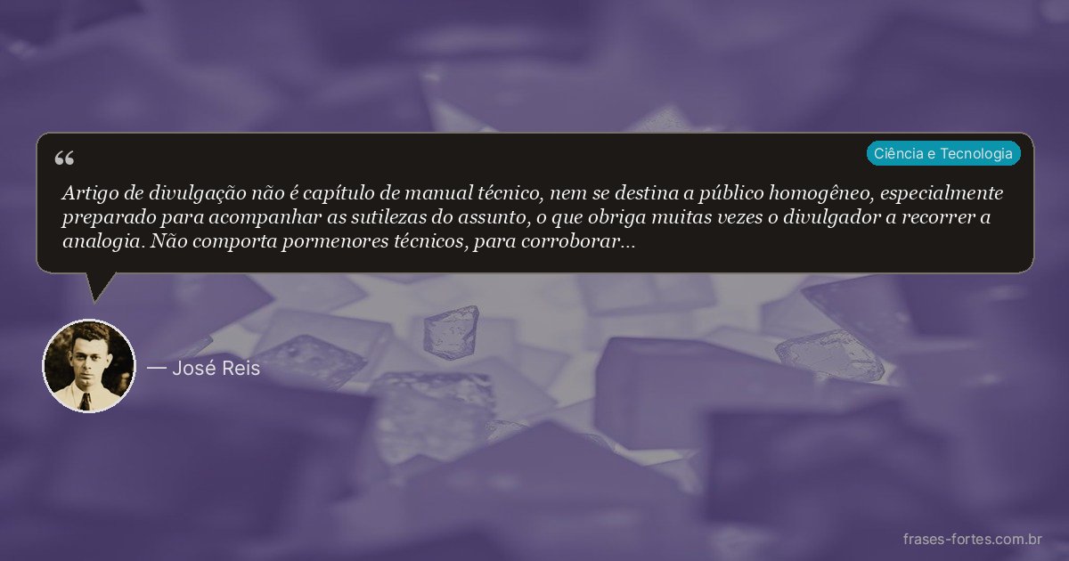 Frase de José Reis