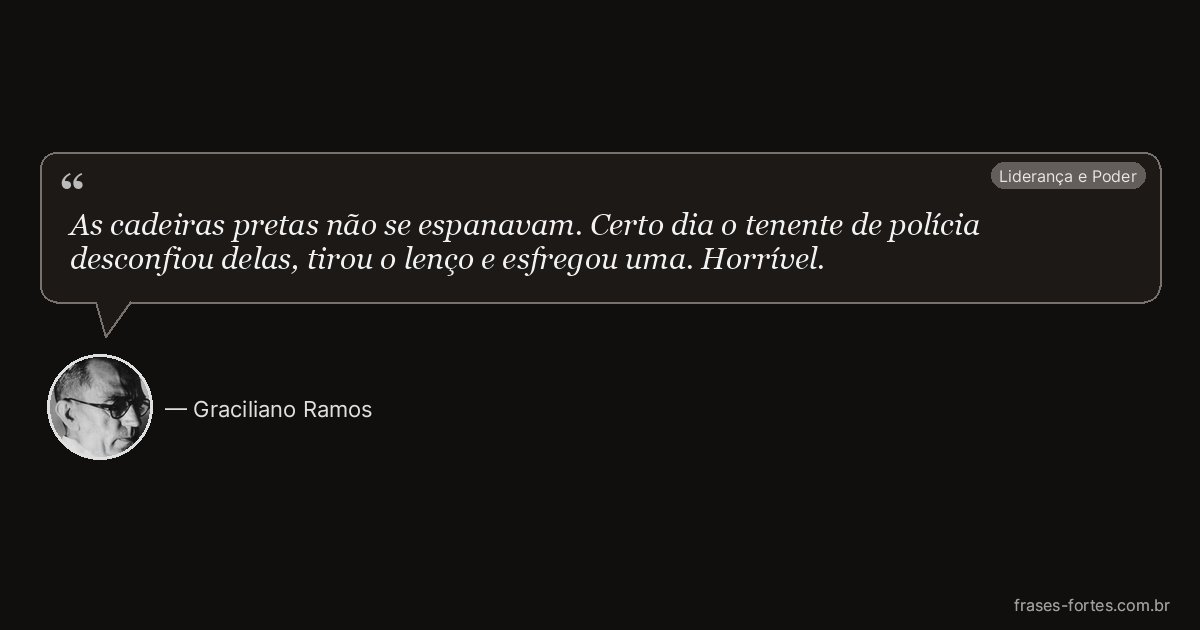 Frase de Graciliano Ramos