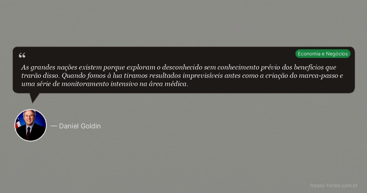 Frase de Daniel Goldin