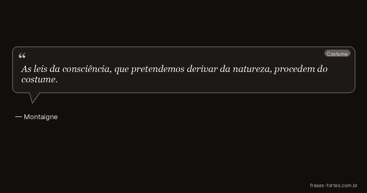 Frase de Montaigne