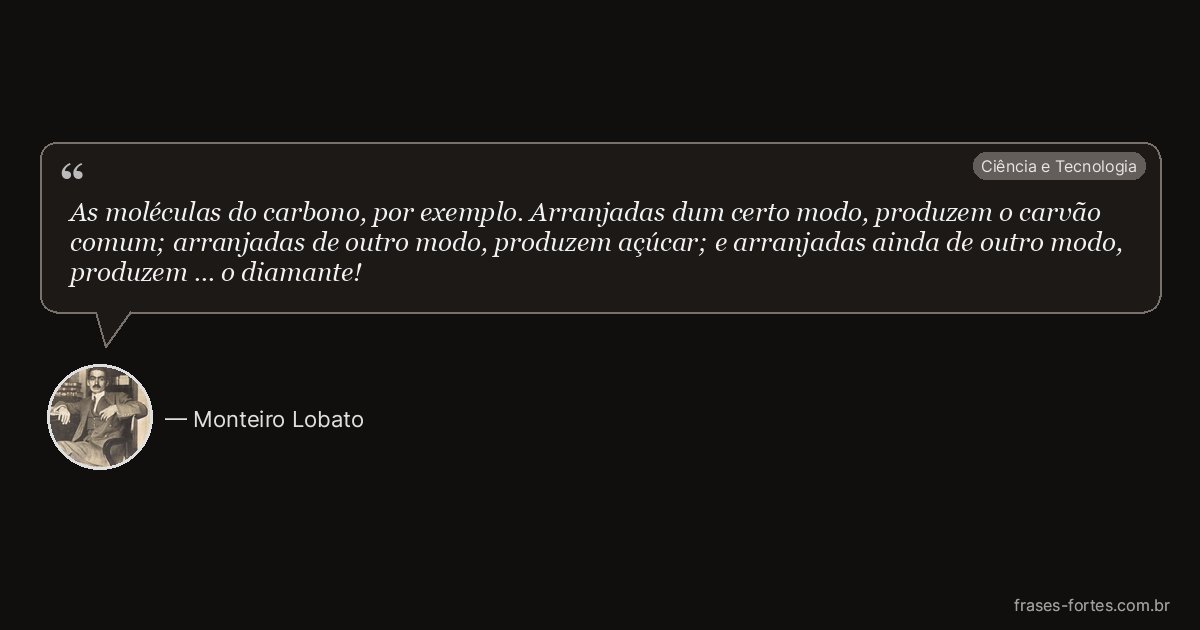 Frase de Monteiro Lobato