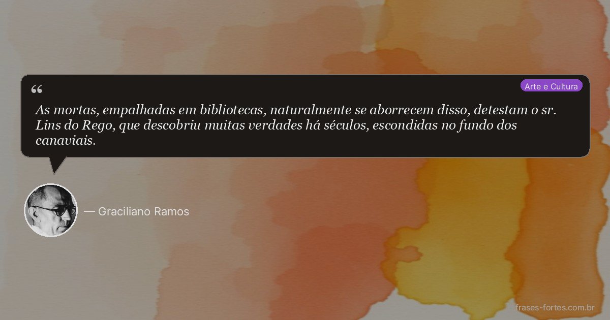 Frase de Graciliano Ramos