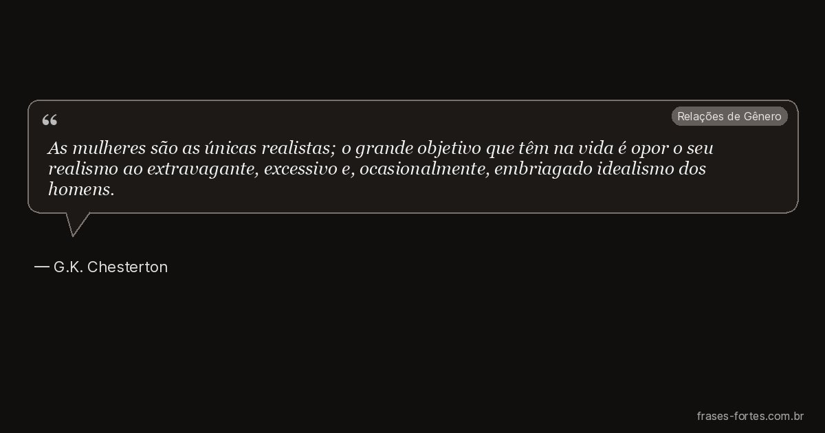 Frase de G.K. Chesterton