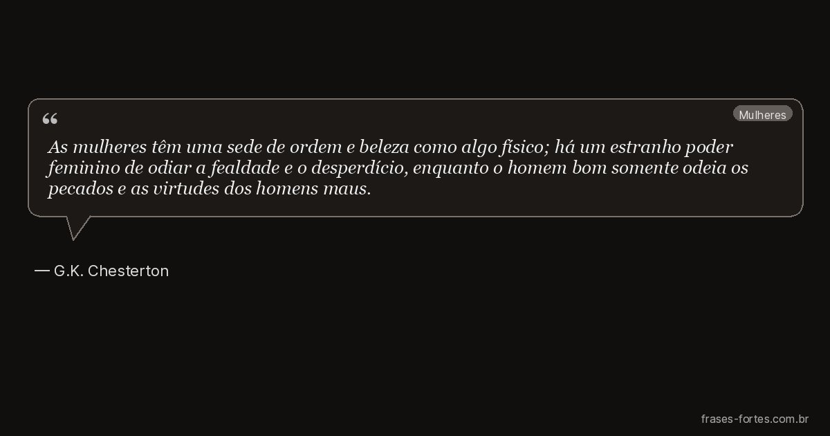 Frase de G.K. Chesterton