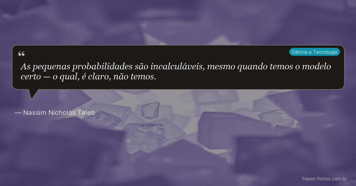 Frase de Nassim Nicholas Taleb