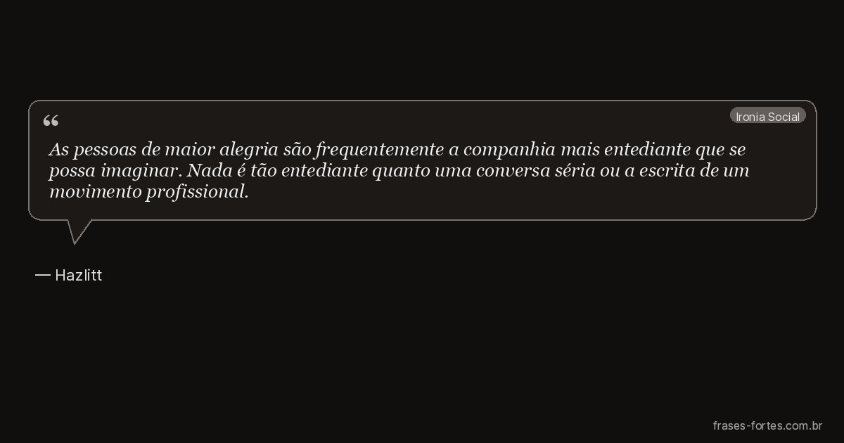 Frase de Hazlitt