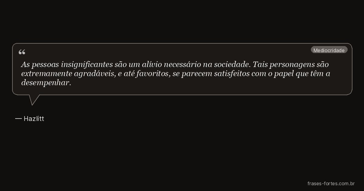 Frase de Hazlitt