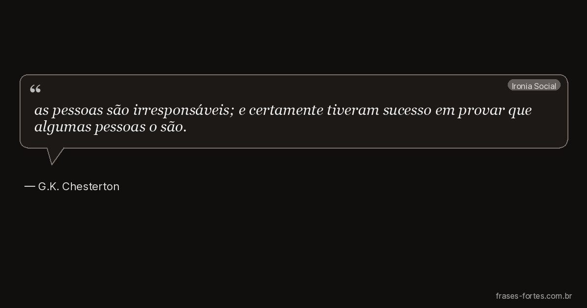 Frase de G.K. Chesterton