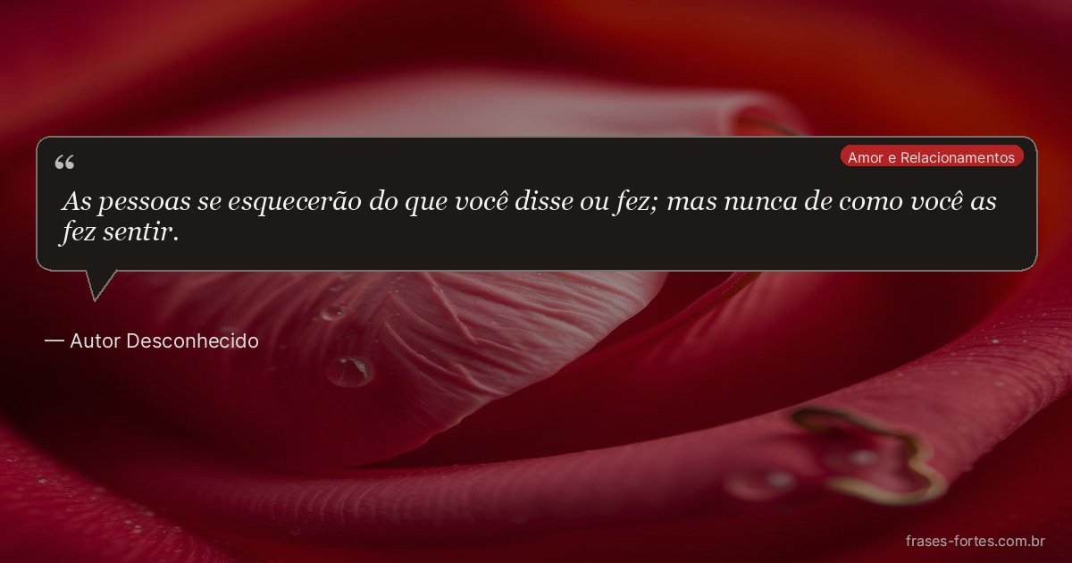 Frase de Autor Desconhecido