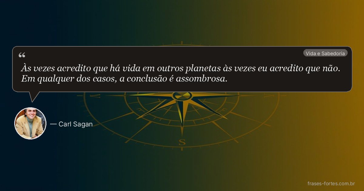 Frase de Carl Sagan