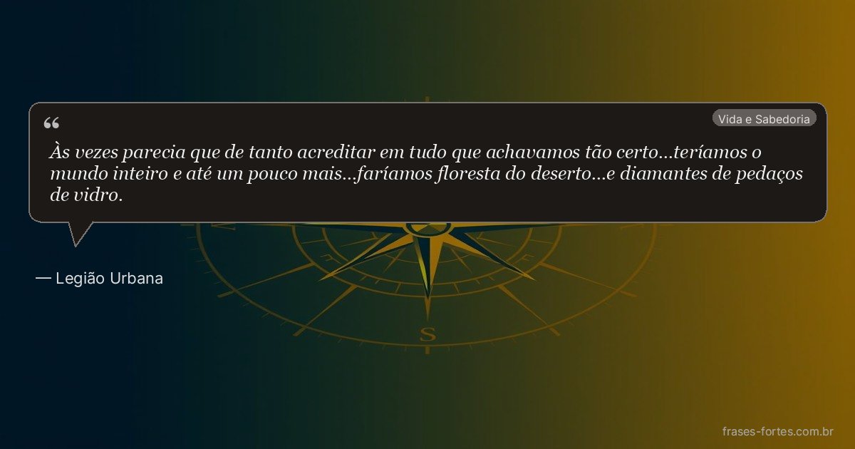 Frase de Legião Urbana