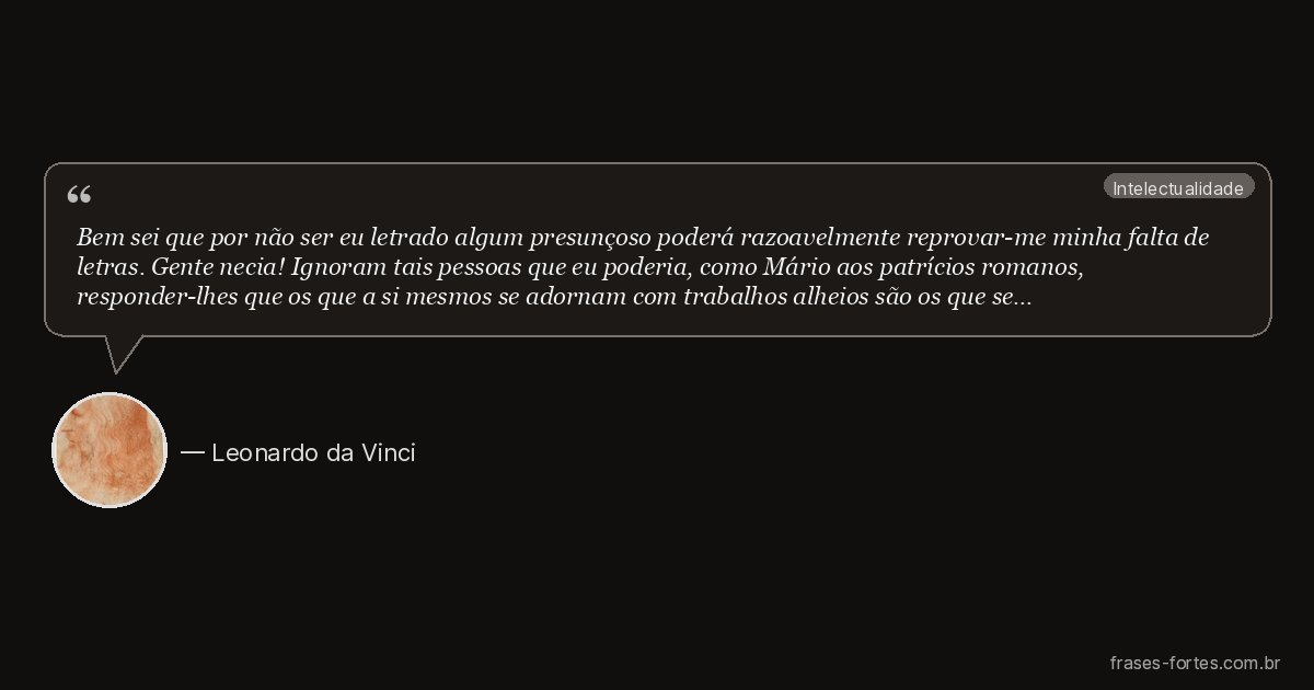 Frase de Leonardo da Vinci