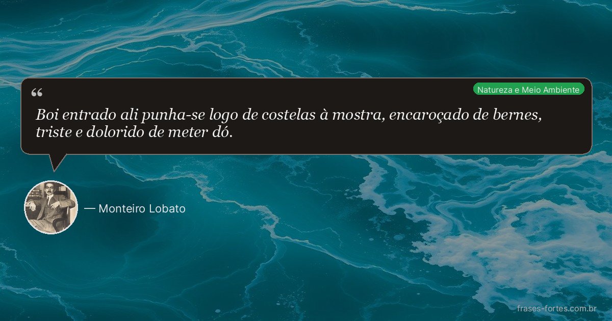 Frase de Monteiro Lobato