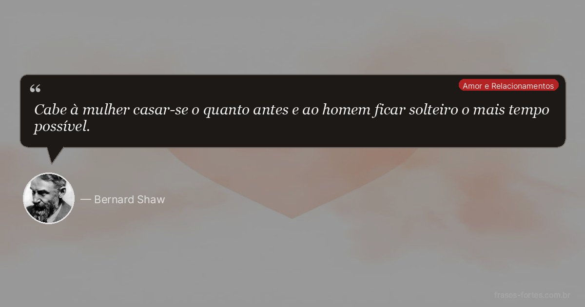 Frase de Bernard Shaw