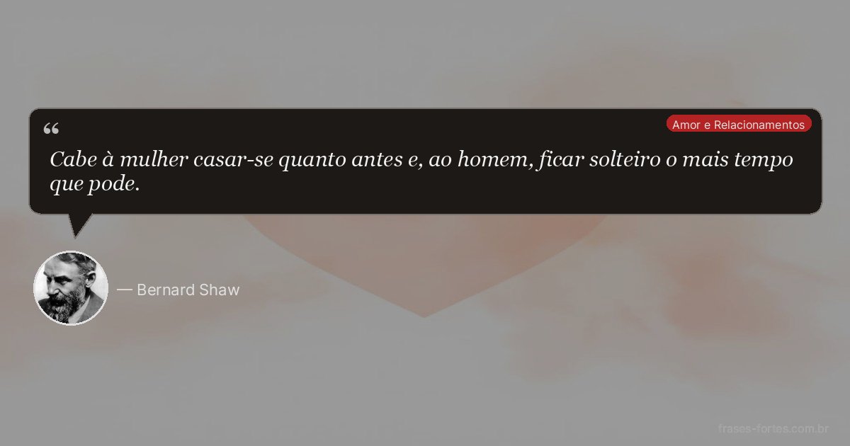 Frase de Bernard Shaw