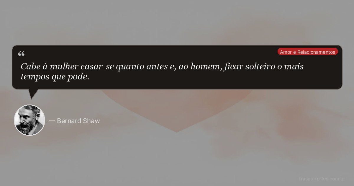 Frase de Bernard Shaw