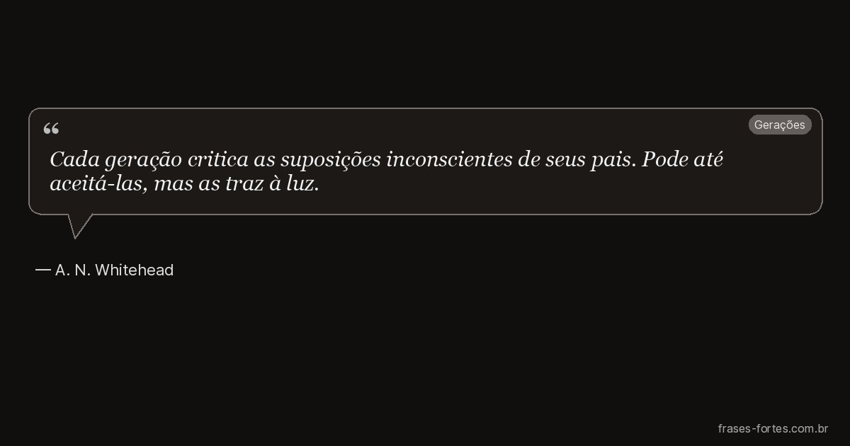Frase de A. N. Whitehead