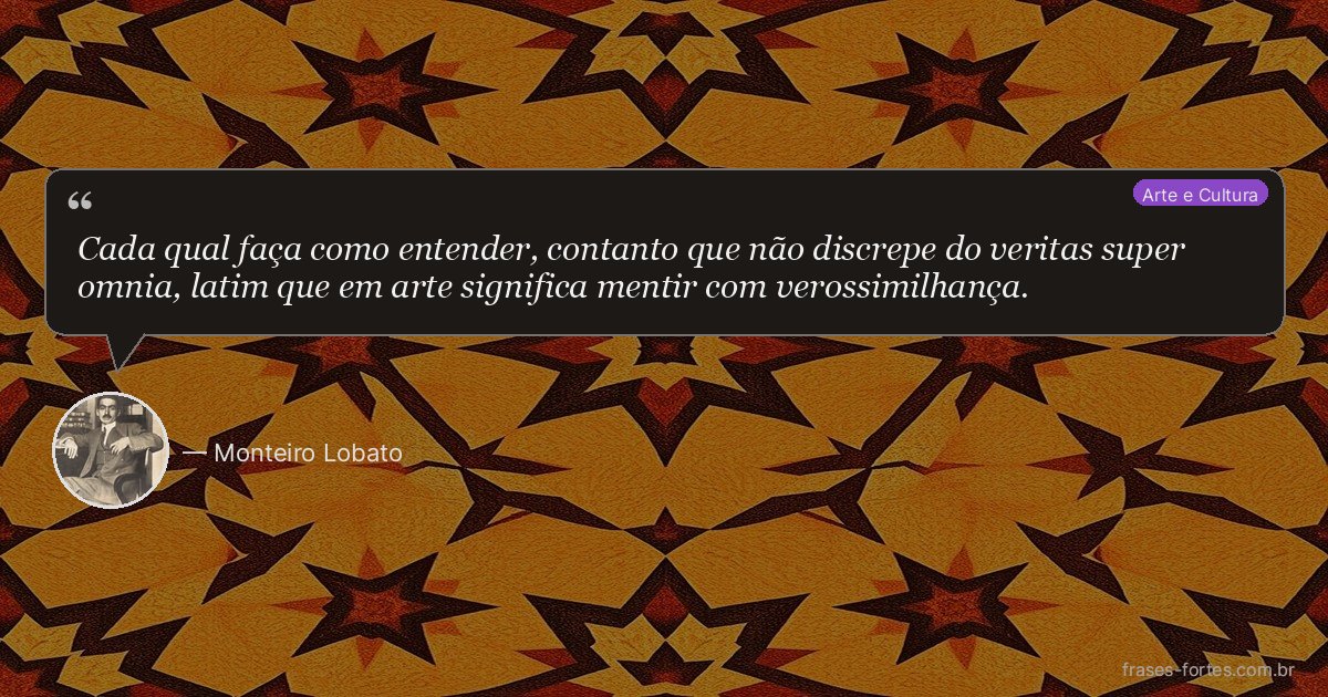 Frase de Monteiro Lobato