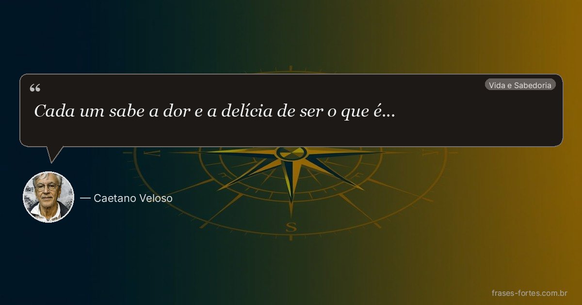 Frase de Caetano Veloso