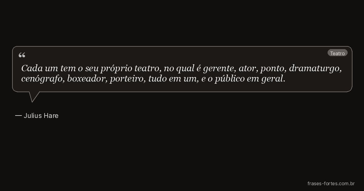 Frase de Julius Hare