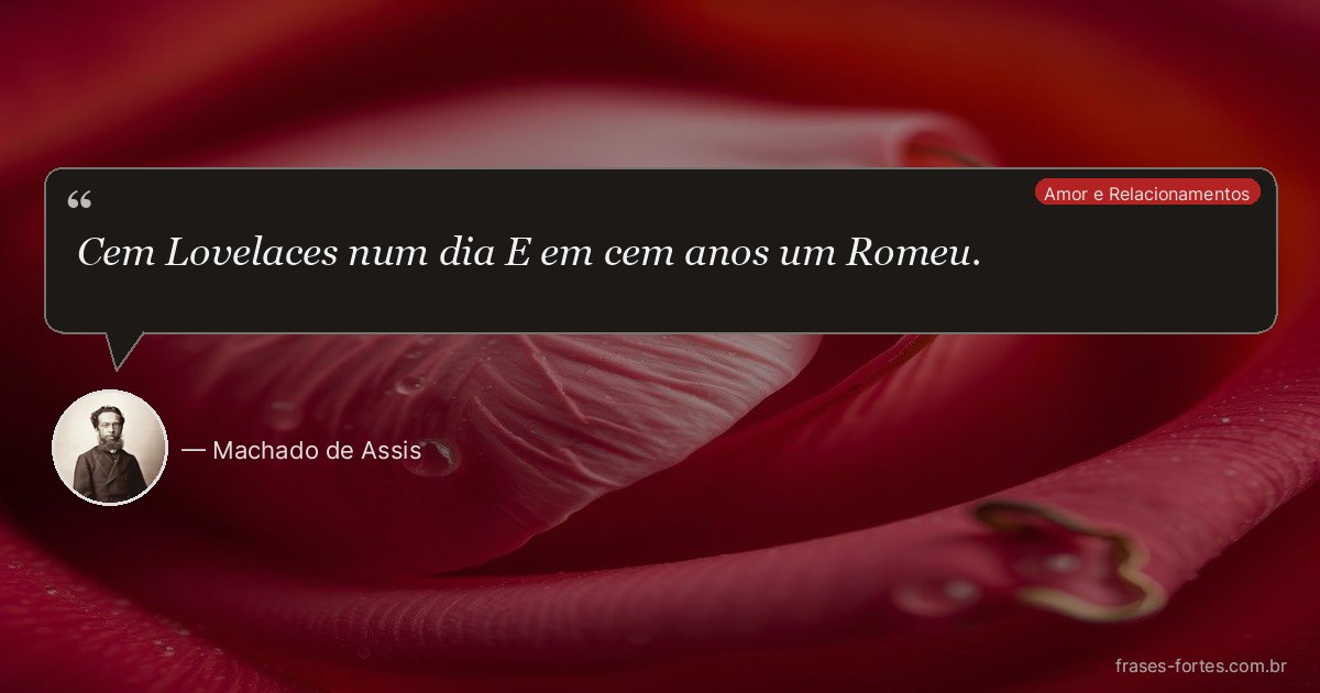 Frase de Machado de Assis