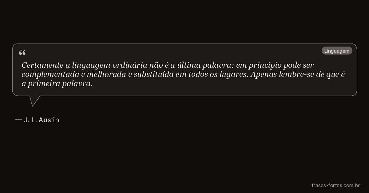 Frase de J. L. Austin