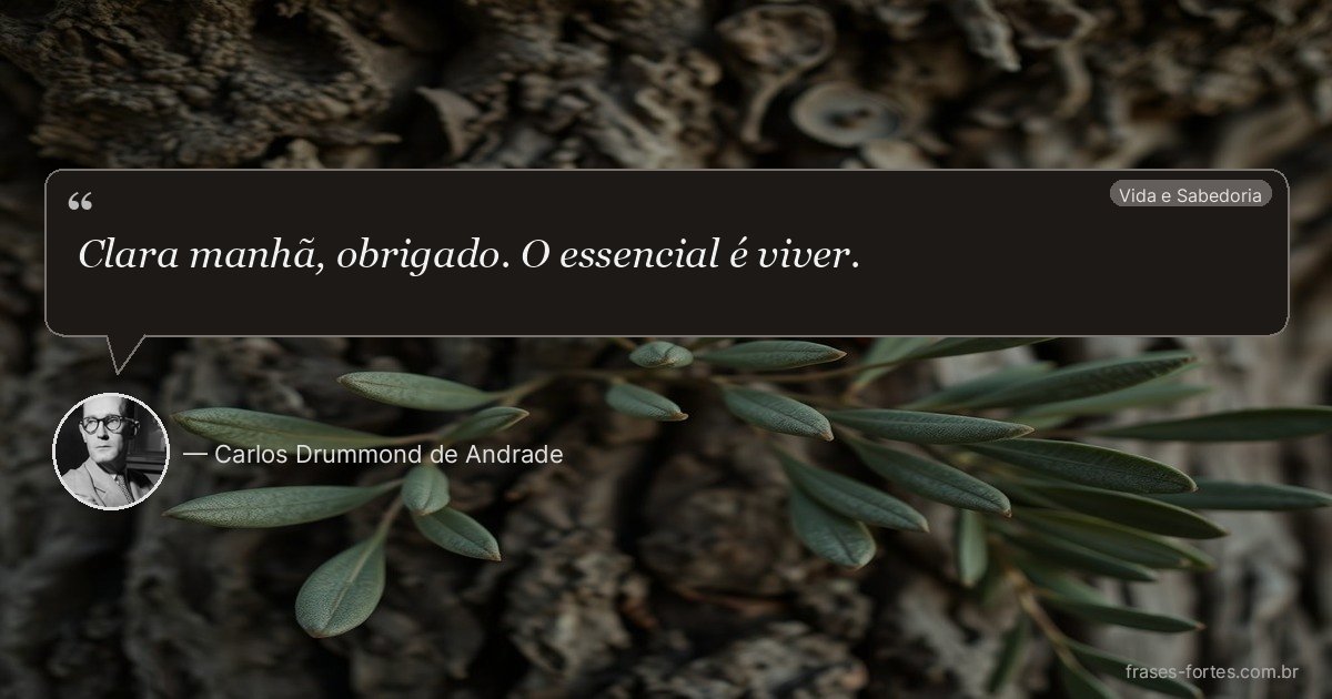Frase de Carlos Drummond de Andrade