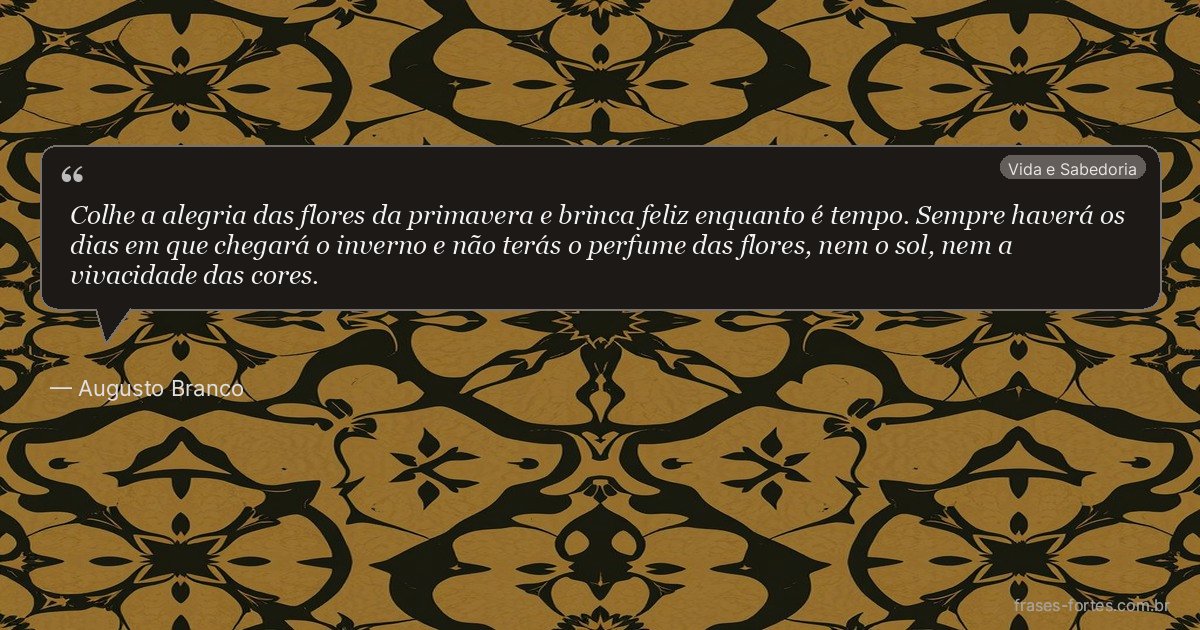 Frase de Augusto Branco