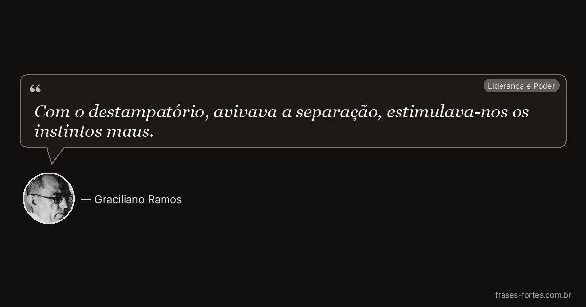 Frase de Graciliano Ramos