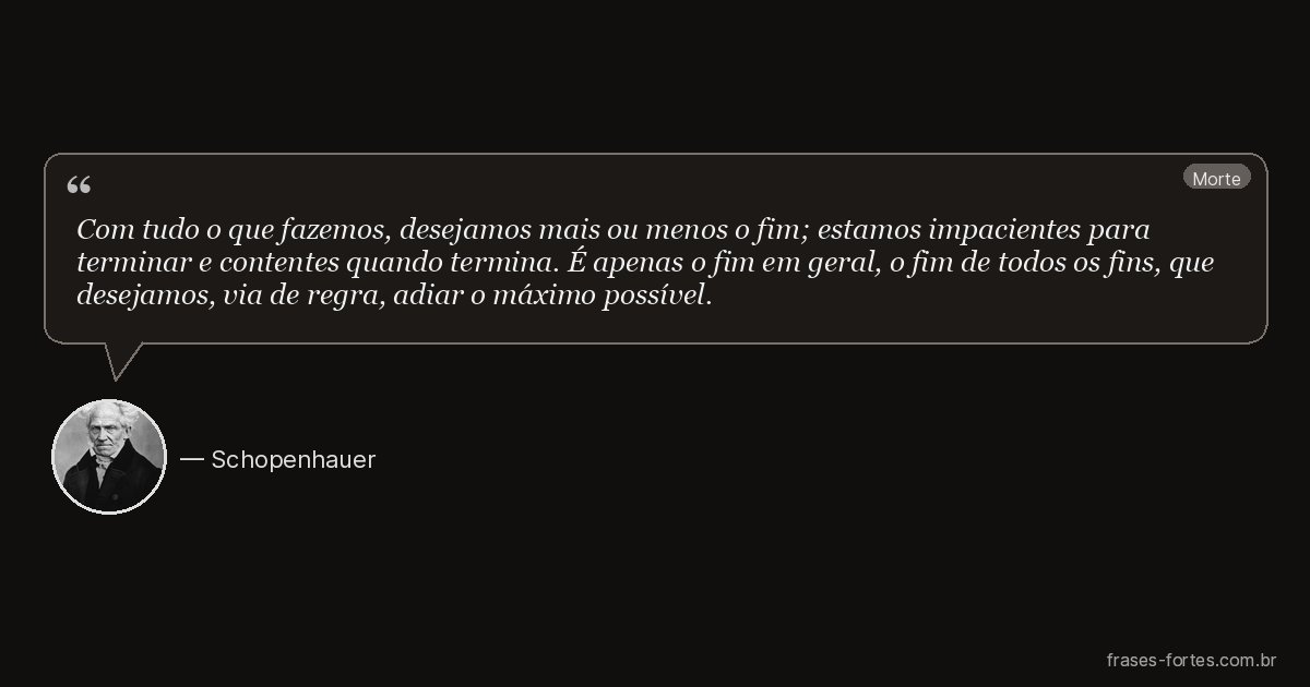 Frase de Schopenhauer