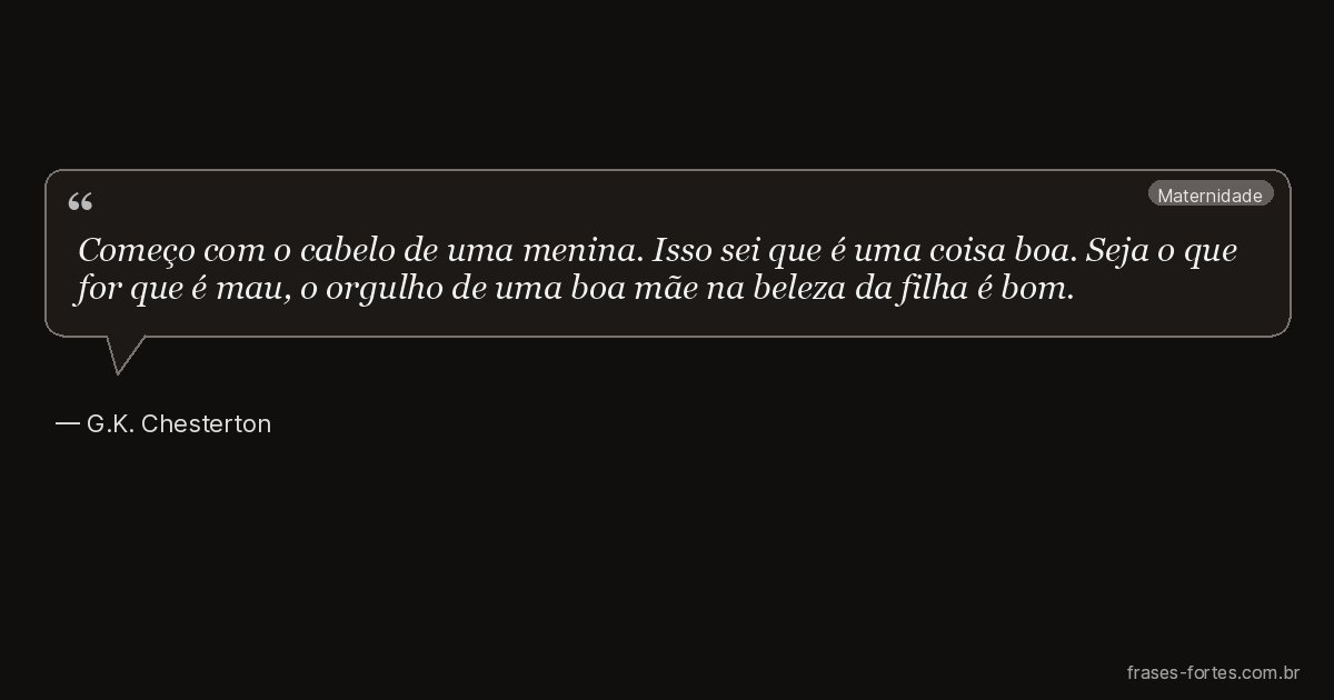 Frase de G.K. Chesterton