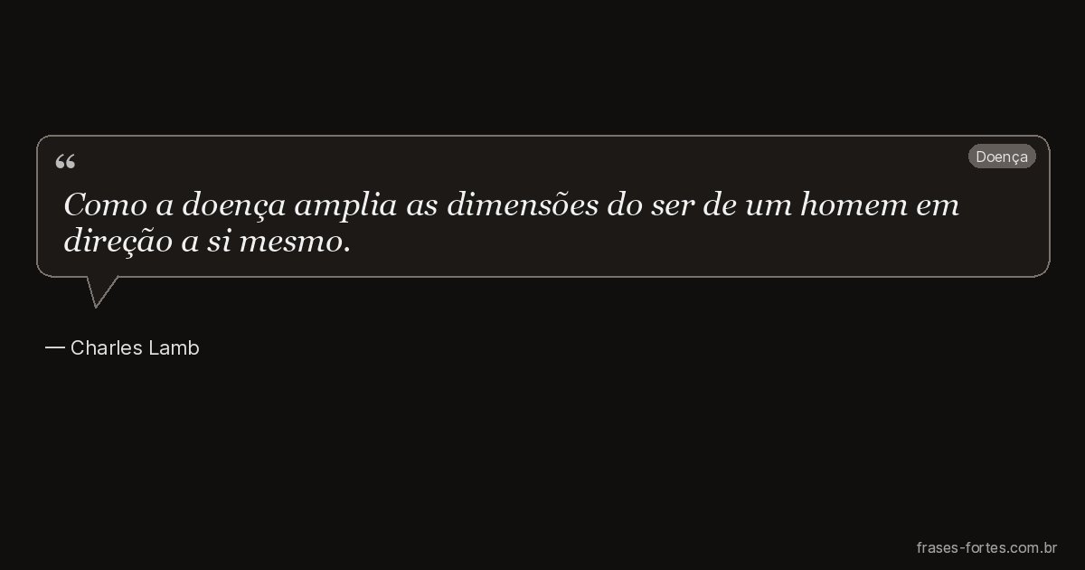 Frase de Charles Lamb